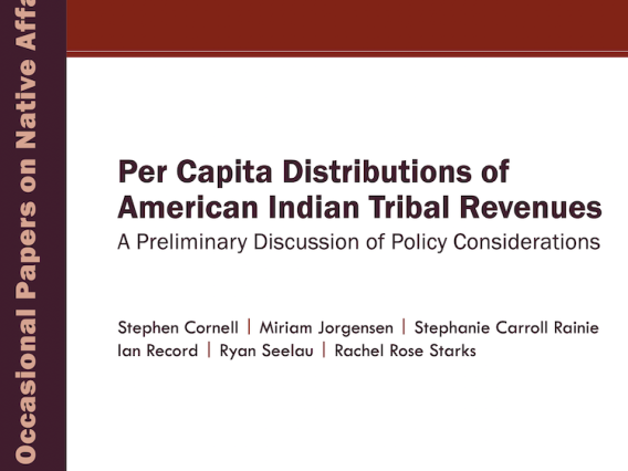 Per Capita Distributions of American Indian Tribal Revenues