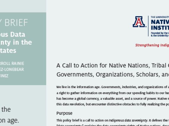 Policy Brief Indigenous Data Soveriegnty in the United States