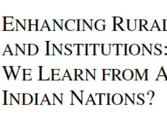 Enhancing Rural Leadership and Institutions: What We Can Learn from American Indian Nations