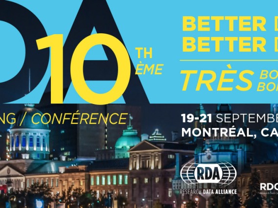 Watch the Live Webcast of the 10th Annual Research Data Alliance meeting in Montreal