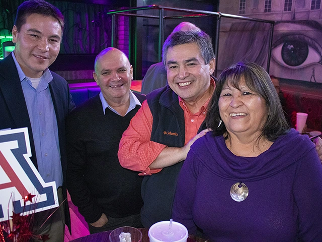 Del Laverdure, Daryle Rigney, Jaime Pinkham, and Joan Timeche at a January in Tucson event