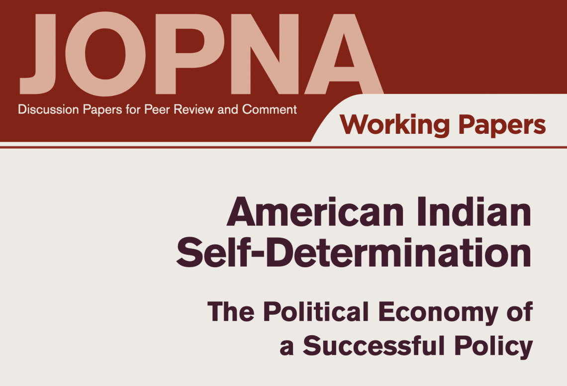 American Indian self-determination_The political economy of a successful policy