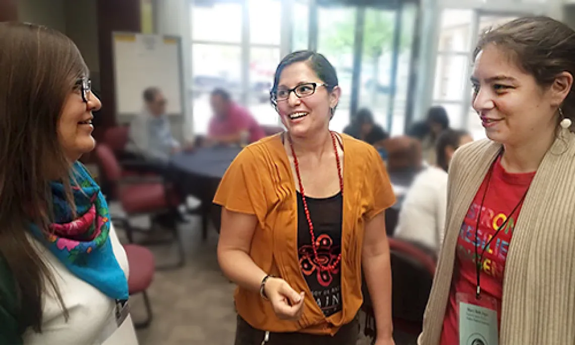 Jäger and David-Chavez attend the Rising Voices Workshop