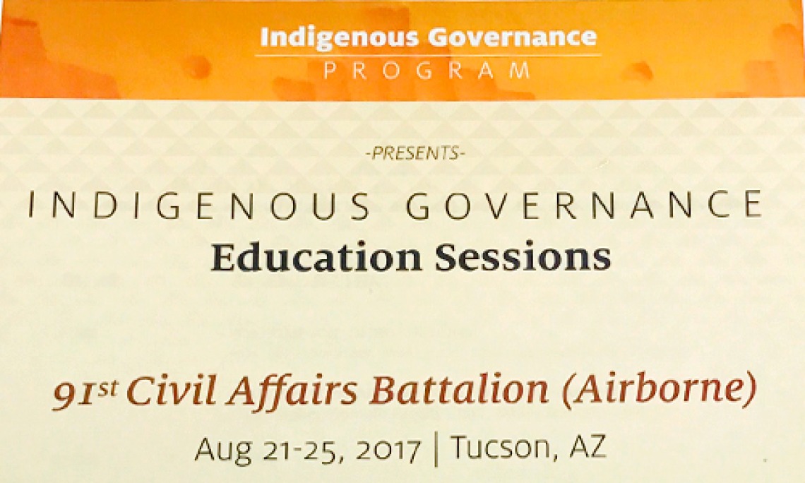 US Army Officers Train in Native Nation Rebuilding