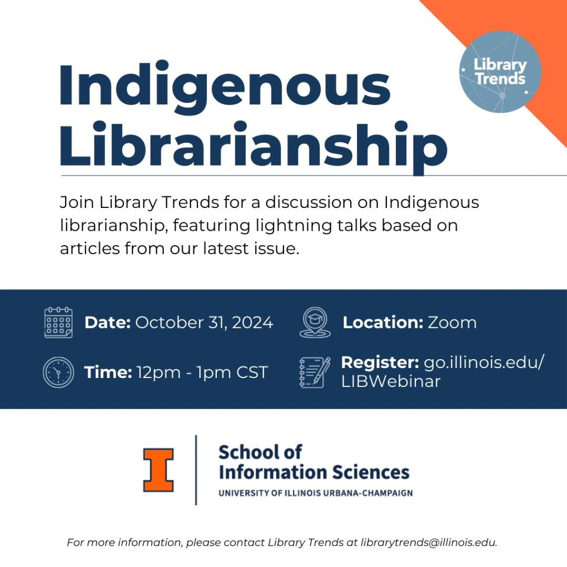 Indigenous Librarianship Webinar Flyer