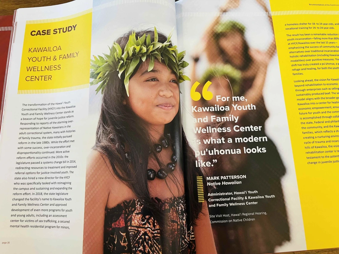 Commission on Native Children Report full spread